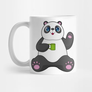 Panda with Coffee mug Mug